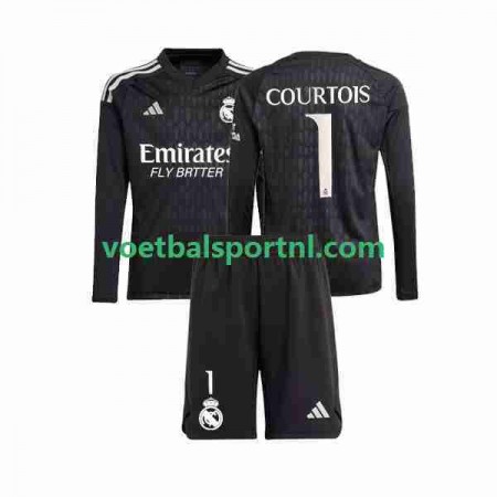 Real Madrid Thibaut Courtois 1 Doelman Kind Uit Tenue 2023-24 L/S